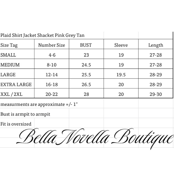 Plaid Flannel Shacket Shirt Jacket Pink Tan Gray - Picture 11 of 12